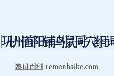 巩州首阳铺鸟鼠同穴组词是什么意思的图片